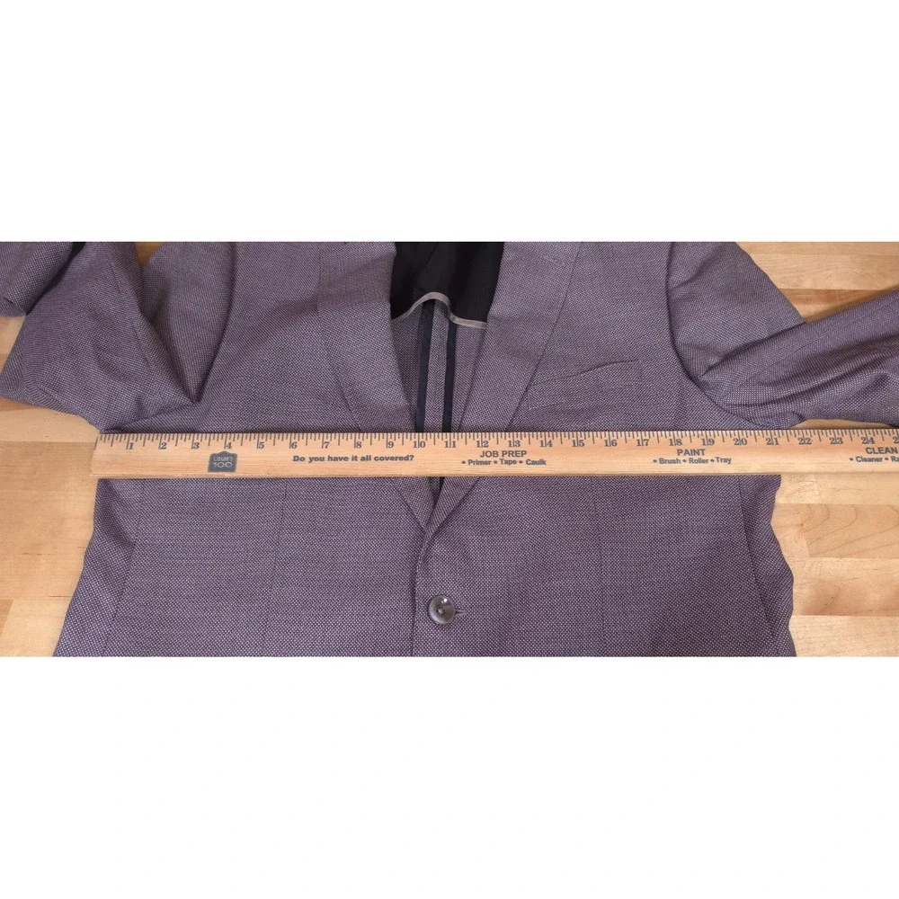 Hugo Boss Jarret1 Blazer Jacket Size 42L Purple Lavender Birdseye Tesse Wool